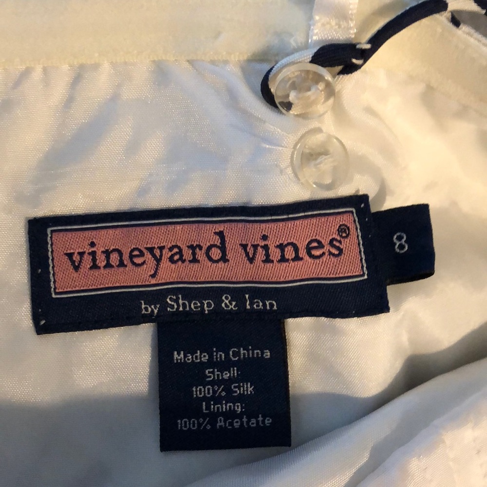 Vineyard Vines navy and cream dress - Picture 3 of 6